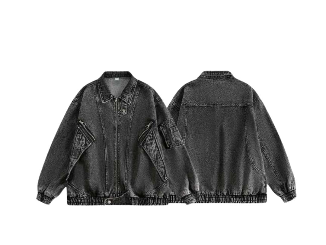 Jeera 168 (พร้อมส่ง) Jeera168 Black Smog Denim Jacket 