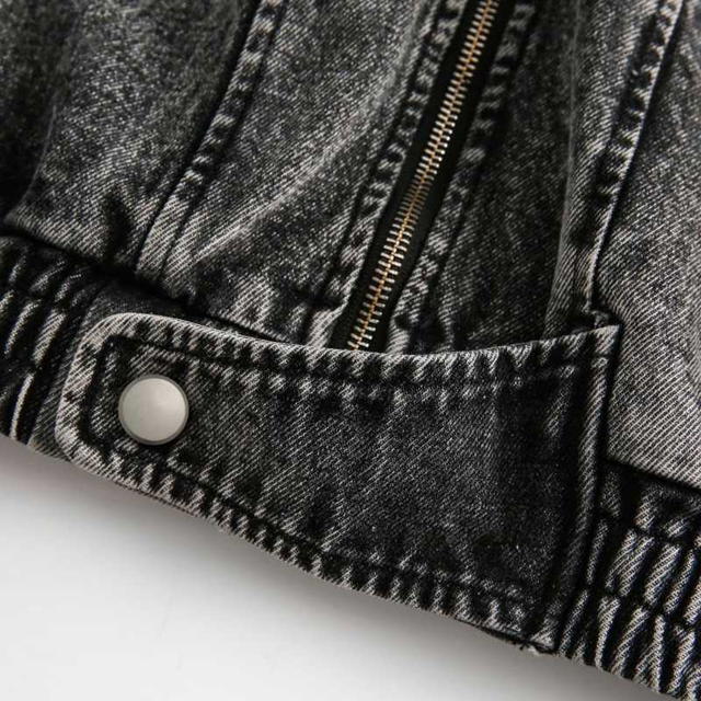 Jeera 168 (พร้อมส่ง) Jeera168 Black Smog Denim Jacket  - view 6