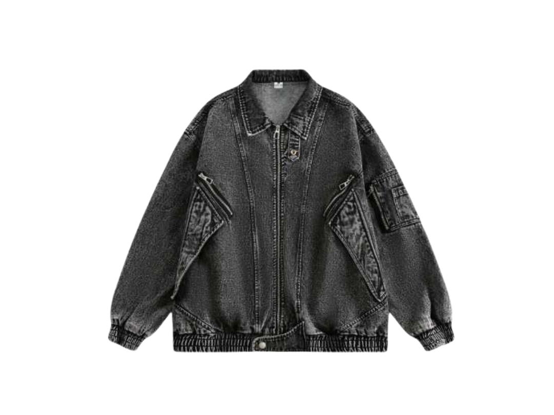 Jeera 168 (พร้อมส่ง) Jeera168 Black Smog Denim Jacket