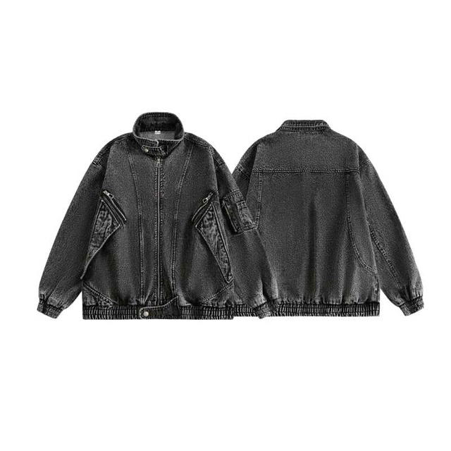 Jeera 168 (พร้อมส่ง) Jeera168 Black Smog Denim Jacket - view 4