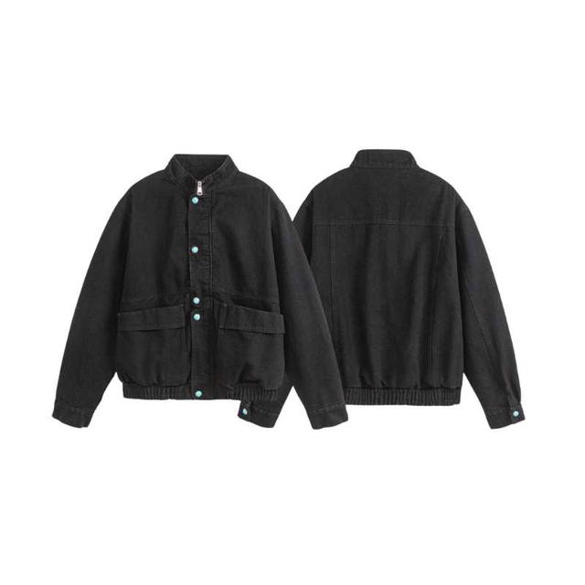 Jeera 168 (พร้อมส่ง) Jeera168 Button Black Denim Jacket - view 3