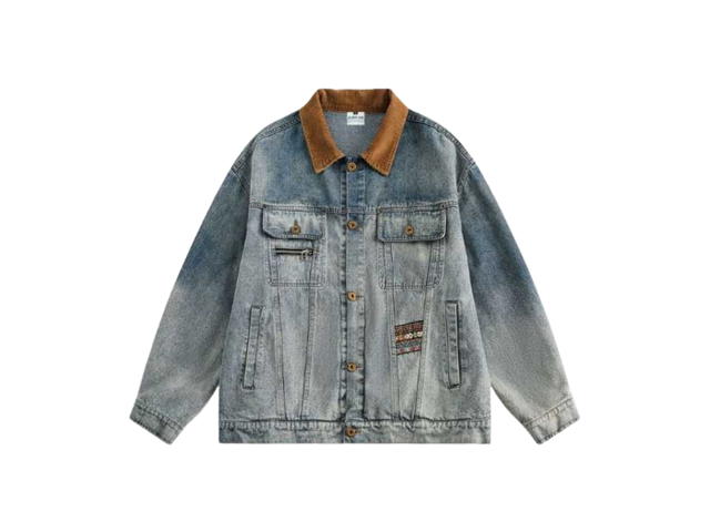 Jeera 168 (พร้อมส่ง) Jeera168 Caramel collared Denim Jacket - view 1