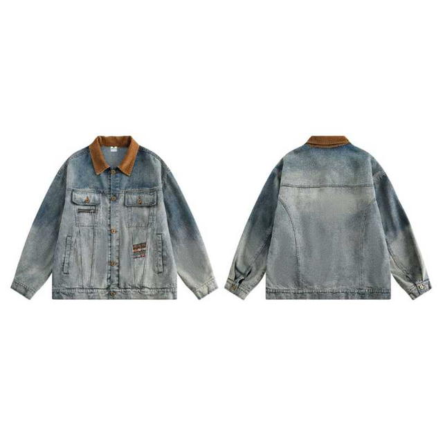 Jeera 168 (พร้อมส่ง) Jeera168 Caramel collared Denim Jacket - view 3