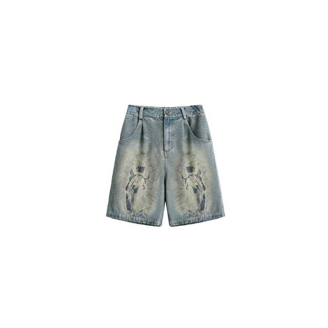Jeera 168 (พร้อมส่ง) Jeera168 Classic printed denim Shorts Pants - view 2
