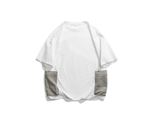 Jeera 168 (พร้อมส่ง) Jeera168 Color Block Zipper Pocket T-Shirt - White - view 3