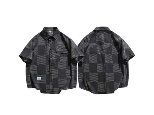 Jeera 168 (พร้อมส่ง) Jeera168 Double Scott Short Sleeve Shirt - Black - view 1
