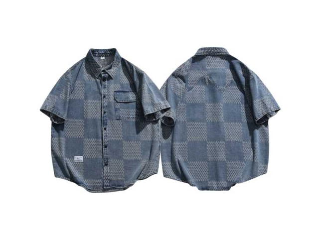 Jeera 168 (พร้อมส่ง) Jeera168 Double Scott Short Sleeve Shirt - Blue - view 1