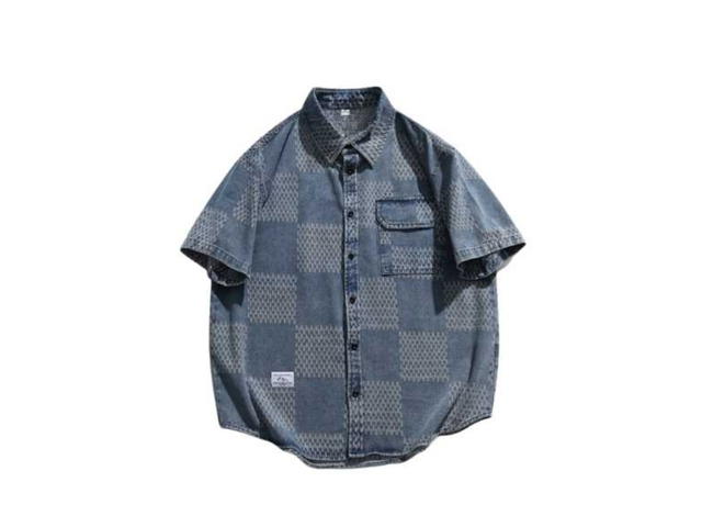 Jeera 168 (พร้อมส่ง) Jeera168 Double Scott Short Sleeve Shirt - Blue - view 2