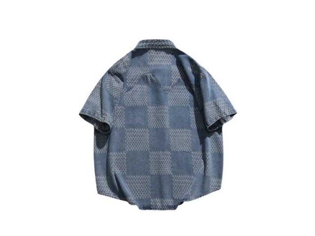Jeera 168 (พร้อมส่ง) Jeera168 Double Scott Short Sleeve Shirt - Blue - view 3