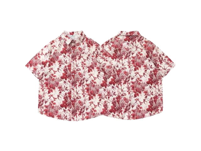 Jeera 168 (พร้อมส่ง) Jeera168 Red Rose Hawaiian Shirt - view 1
