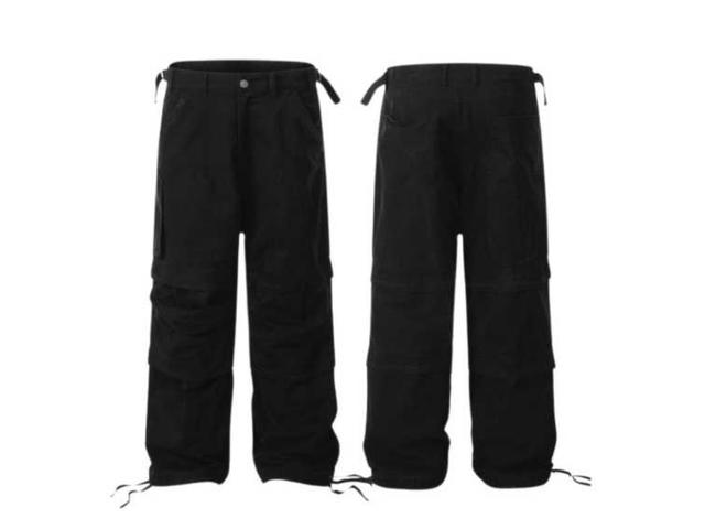 Jeera 168 (พร้อมส่ง) Vintage cargo leg rope Long pants - Black - view 1