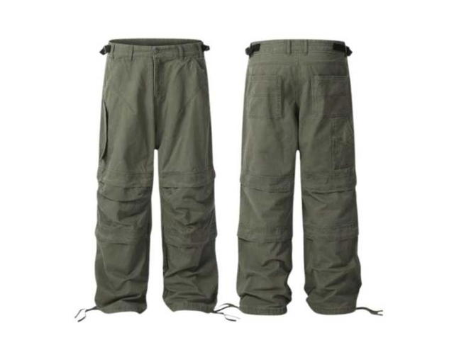 Jeera 168 (พร้อมส่ง) Vintage cargo leg rope Long pants - Green - view 1