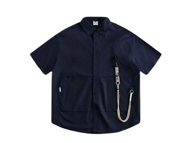 Jeera 168 Jeera 168  Blue Compass pendant Short Sleeve Shirt - view 2