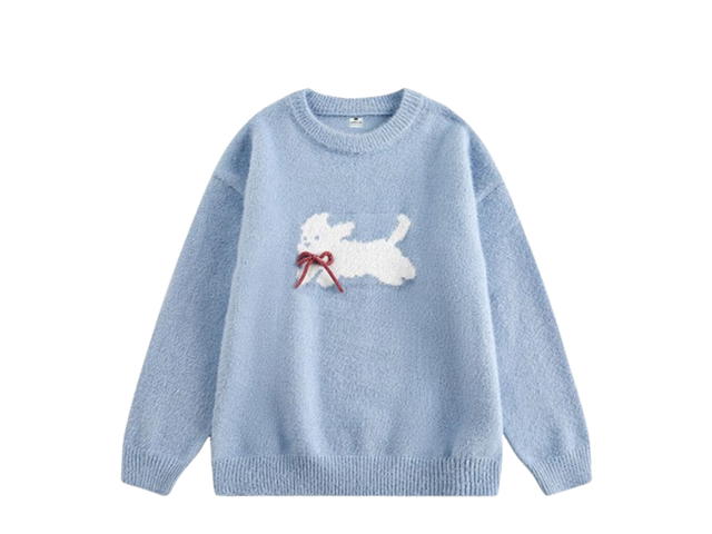 Jeera 168 Jeera 168 Blue Westie tied Bow Sweater - view 1