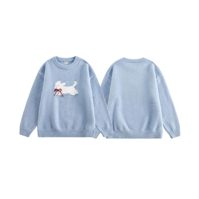 Jeera 168 Jeera 168 Blue Westie tied Bow Sweater - view 6