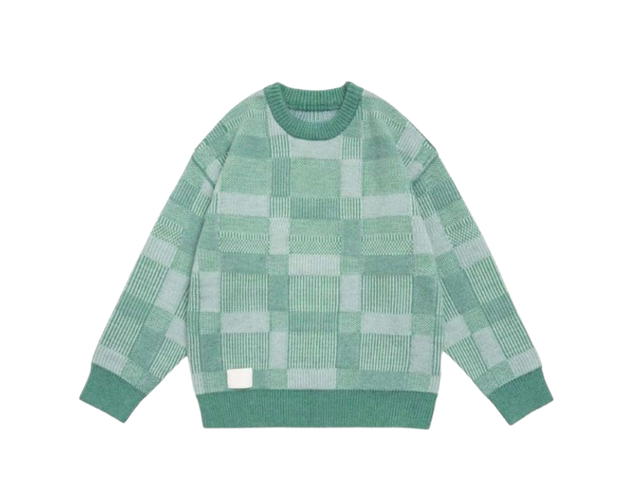 Jeera 168 Jeera 168 Checkered Sweater Green - view 1