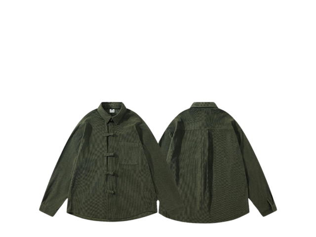 Jeera 168 Jeera 168 Dark Green Chinese Button Shirt - view 3