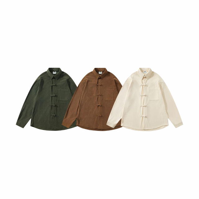Jeera 168 Jeera 168 Dark Green Chinese Button Shirt - view 5
