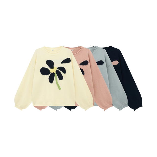 Jeera 168 Jeera 168 Pink Flying flowers Sweater - view 4