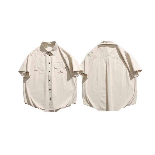 Jeera 168 Jeera168 | Apricot Japanese Work Short Sleeve Shirt (พร้อมส่ง) - view 3
