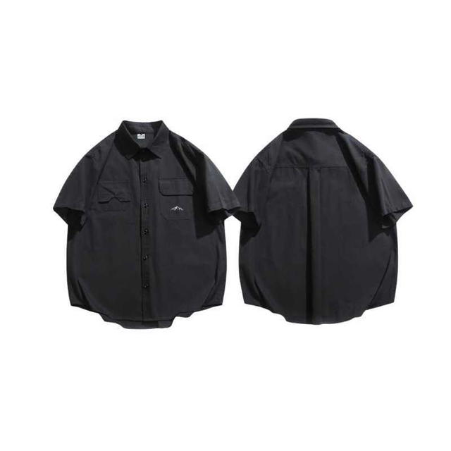 Jeera 168 Jeera168 | Black Japanese Work Short Sleeve Shirt (พร้อมส่ง) - view 3