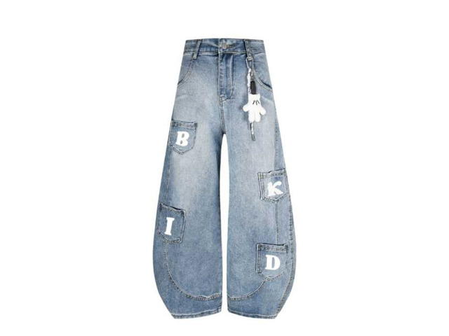 Jeera 168 Jeera168 | Blue Alphabet Jeans Long Pants (พรีออเดอร์) - view 1