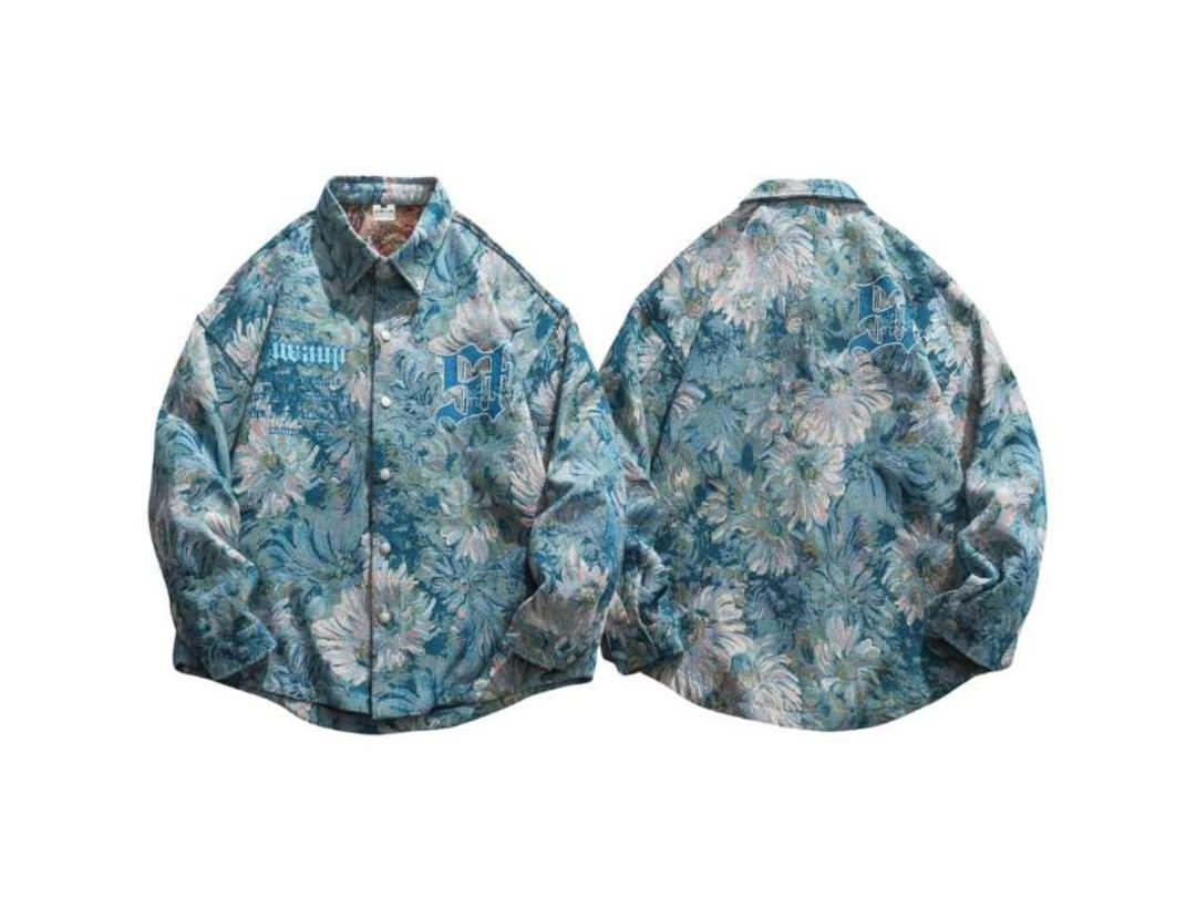 Jeera 168 Jeera168 | Blue SEA-GREEN Floral Jacket (พรีออเดอร์)