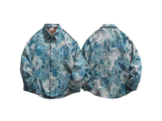 Jeera 168 Jeera168 | Blue SEA-GREEN Floral Jacket (พรีออเดอร์) - view 1