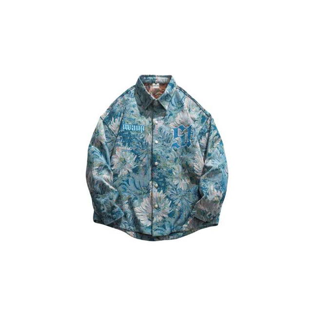 Jeera 168 Jeera168 | Blue SEA-GREEN Floral Jacket (พรีออเดอร์) - view 2