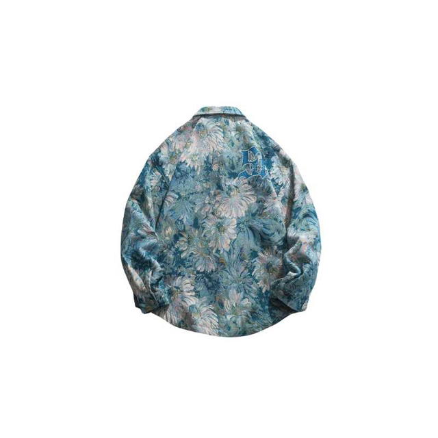 Jeera 168 Jeera168 | Blue SEA-GREEN Floral Jacket (พรีออเดอร์) - view 3