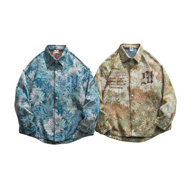 Jeera 168 Jeera168 | Blue SEA-GREEN Floral Jacket (พรีออเดอร์) - view 5