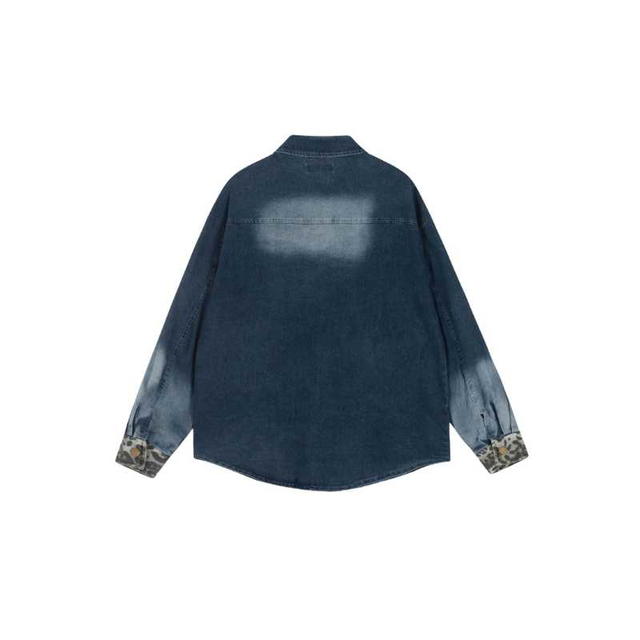 Jeera 168 Jeera168 | Blue Street Leopard Print Denim Shirt (พรีออเดอร์) - view 2