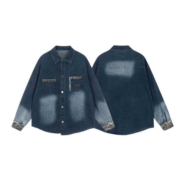 Jeera 168 Jeera168 | Blue Street Leopard Print Denim Shirt (พรีออเดอร์) - view 3