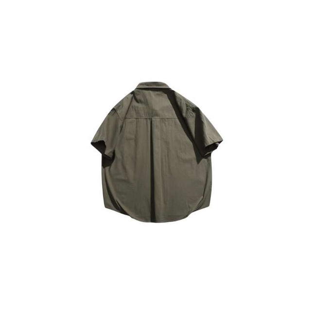 Jeera 168 Jeera168 | Green Japanese Work Short Sleeve Shirt (พร้อมส่ง) - view 2