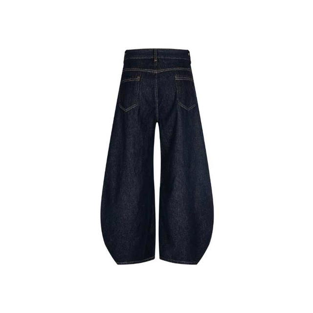 Jeera 168 Jeera168 | Navy Alphabet Jeans Long Pants (พรีออเดอร์) - view 2