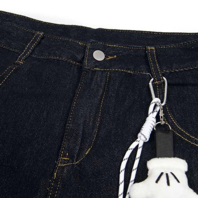 Jeera 168 Jeera168 | Navy Alphabet Jeans Long Pants (พรีออเดอร์) - view 5