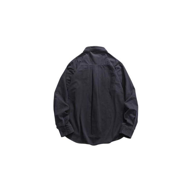 Jeera 168 Jeera168 | Navy Simple Japanese Style Shirt  (พรีออเดอร์) - view 2