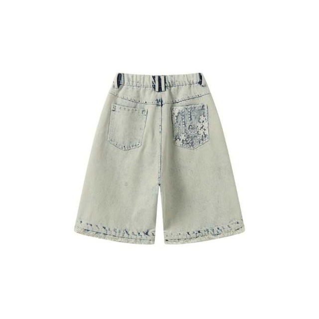 Jeera 168 Jeera168 | Retro Ripped Lace denim Shorts Pants (พร้อมส่ง) - view 2