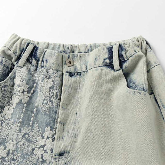 Jeera 168 Jeera168 | Retro Ripped Lace denim Shorts Pants (พร้อมส่ง) - view 4