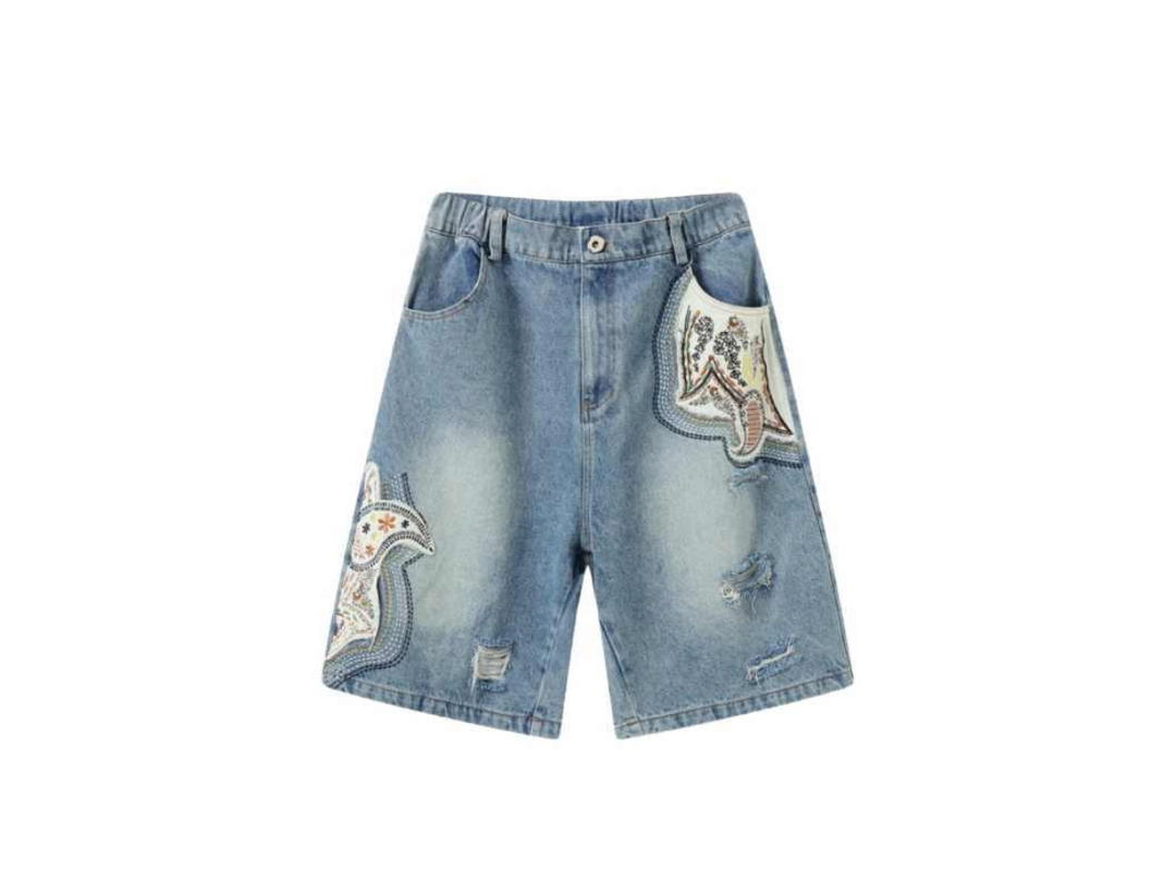 Jeera 168 Jeera168 | Vintage Sewing Denim Short Pants (พร้อมส่ง)