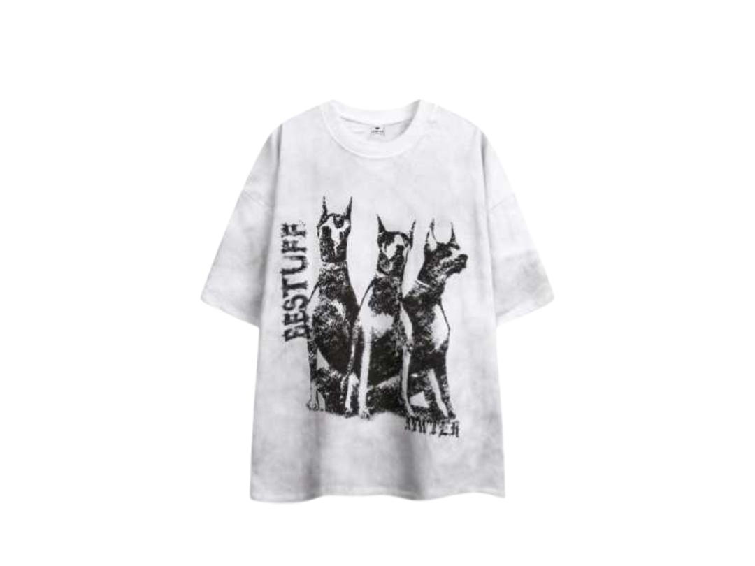 Jeera 168 Jeera168 | White Three Dogs T-Shirt (พรีออเดอร์)