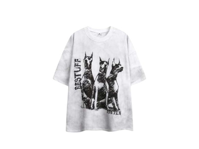 Jeera 168 Jeera168 | White Three Dogs T-Shirt (พรีออเดอร์) - view 1