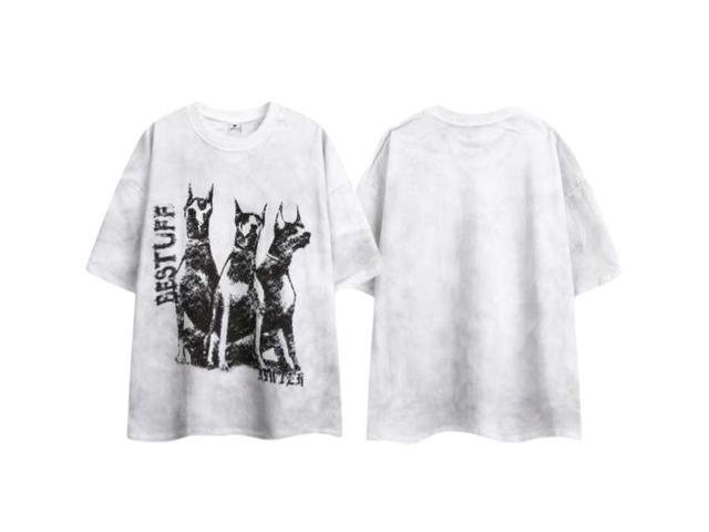 Jeera 168 Jeera168 | White Three Dogs T-Shirt (พรีออเดอร์) - view 3