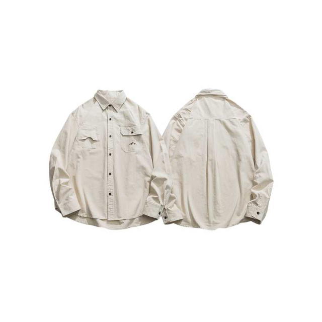 Jeera 168 Jeera168 |Apricot Simple Japanese Style Shirt  (พรีออเดอร์) - view 3