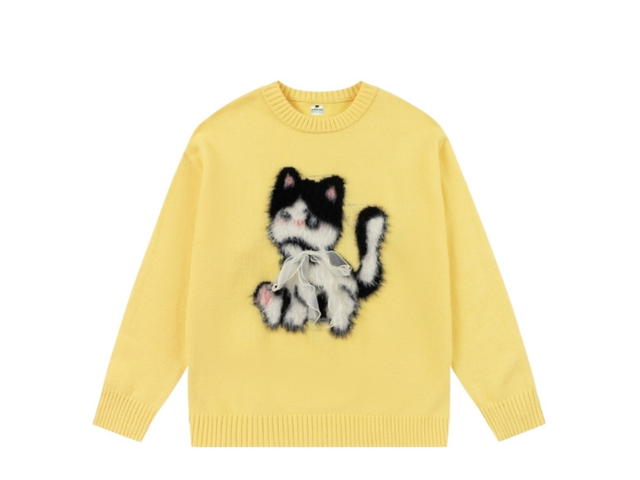 Jeera 168 Jeera168  Bow tie cat sweater (พร้อมส่ง) - view 1