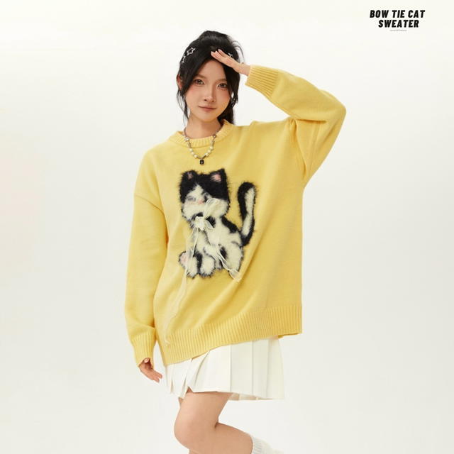 Jeera 168 Jeera168  Bow tie cat sweater (พร้อมส่ง) - view 6