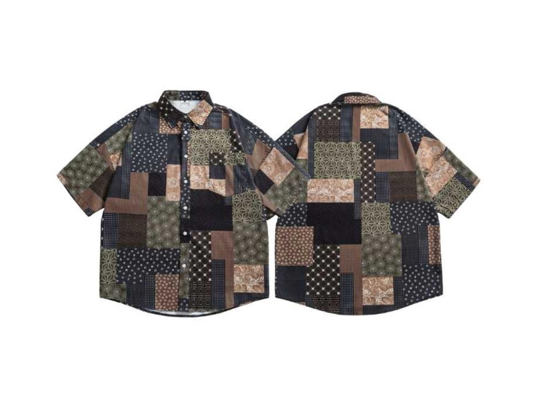 Jeera 168 Jeera168 Colorful Cashew Floral Short Sleeve Shirt (พรีออเดอร์)
