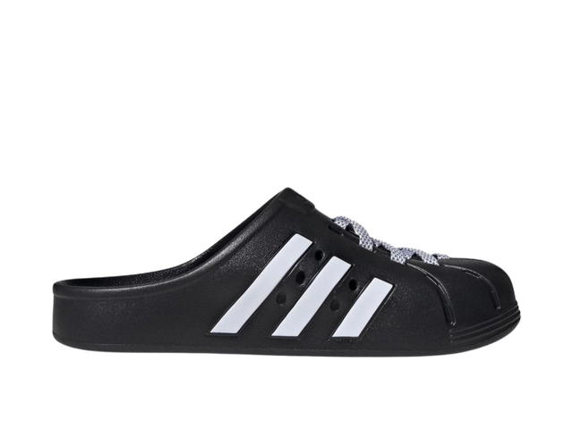 adidas adidas Adilette Clog Black White Laces - view 1