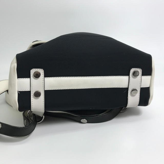 Jimmy Choo JIMMY CHOO Bicolor Backpack Star studs Black x White Leather/Jersey - view 4