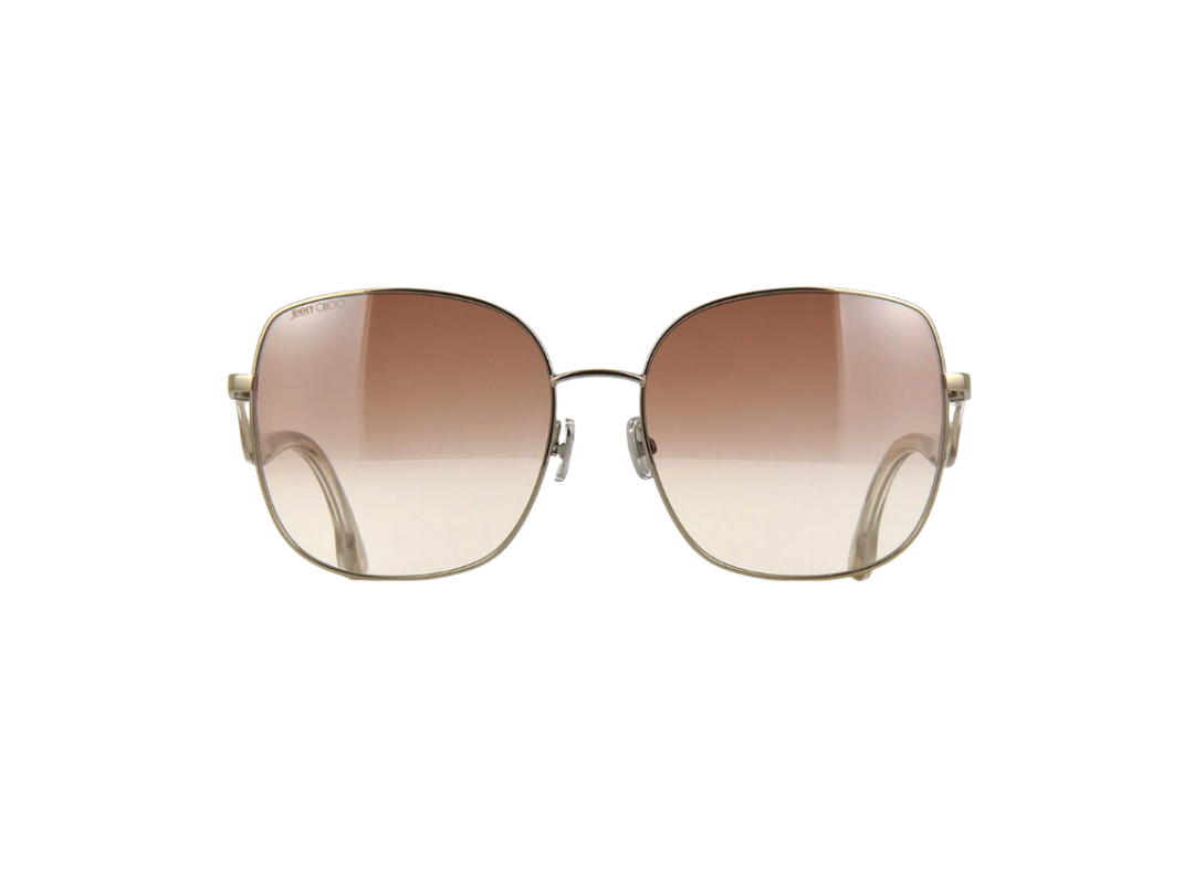 Jimmy Choo Jimmy Choo Mamie Oversize-frame Sunglasses In Gold-Tone Metal Frame With Brown Gradient Lenses